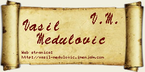 Vasil Medulović vizit kartica